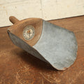 Lot 075 - Vintage Galvanized Steel And Wood Handle Scoop "For Sugar, Saly, Etc." With Paper Label
