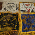 Lot 080 - Grouping Of Four Vintage World War 2 Souvenir Pillow Cases, United States Navy, Sweetheart, Mother, Naval Training School