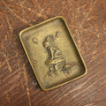 Lot 083 - Vintage Small Brass Pixie Dish, Fairy, Gnome, On Mushroom