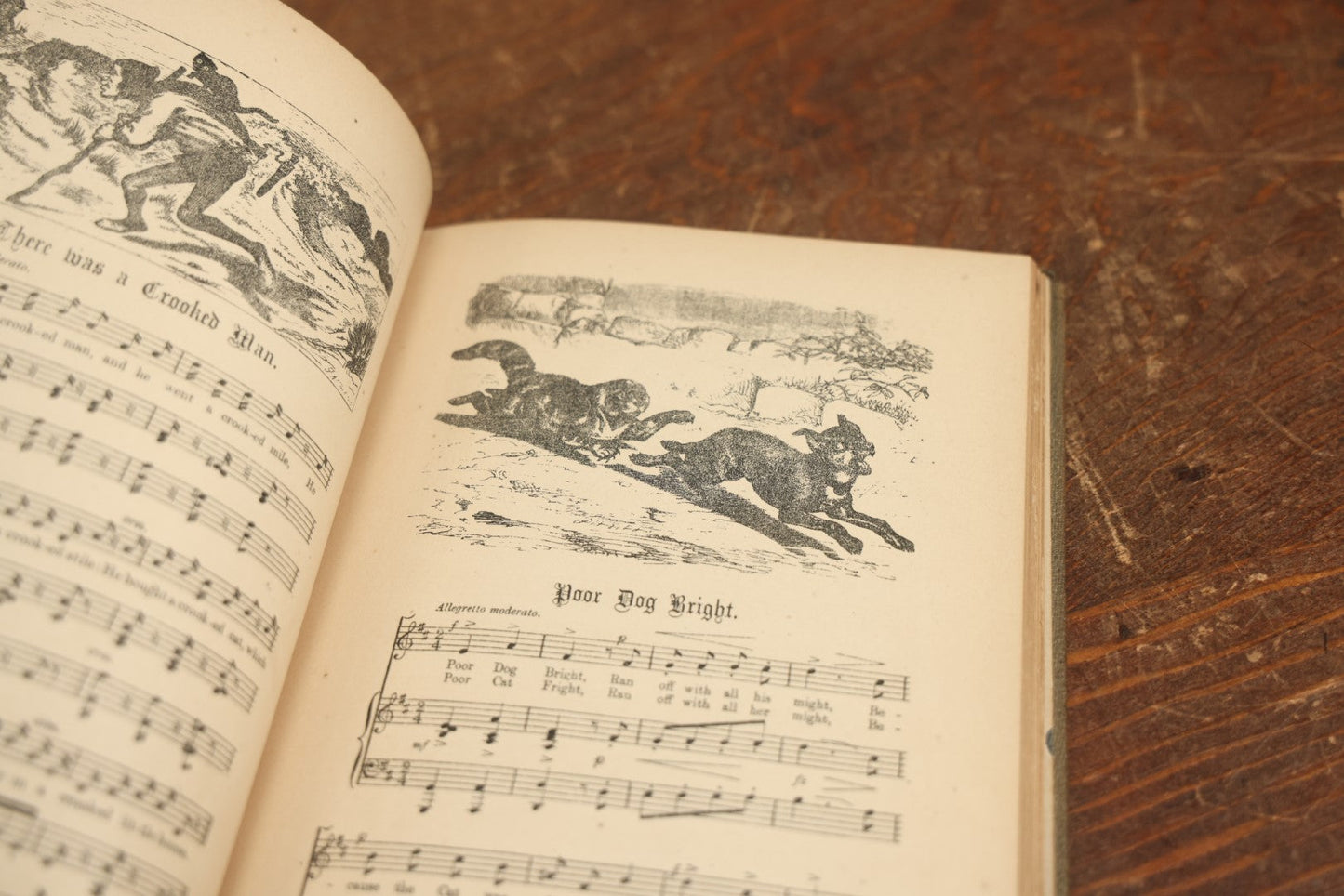 Lot 086 - Mother Goose Set To Music, Antique Book With Owl On Cover, Illustrated, Published By G. W. Carelton & Co., 1873, New York