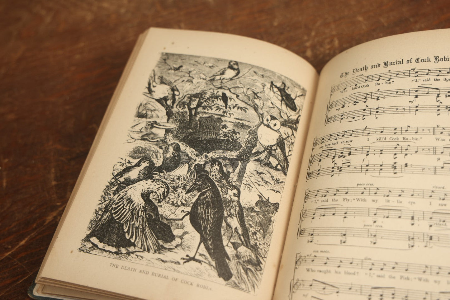 Lot 086 - Mother Goose Set To Music, Antique Book With Owl On Cover, Illustrated, Published By G. W. Carelton & Co., 1873, New York