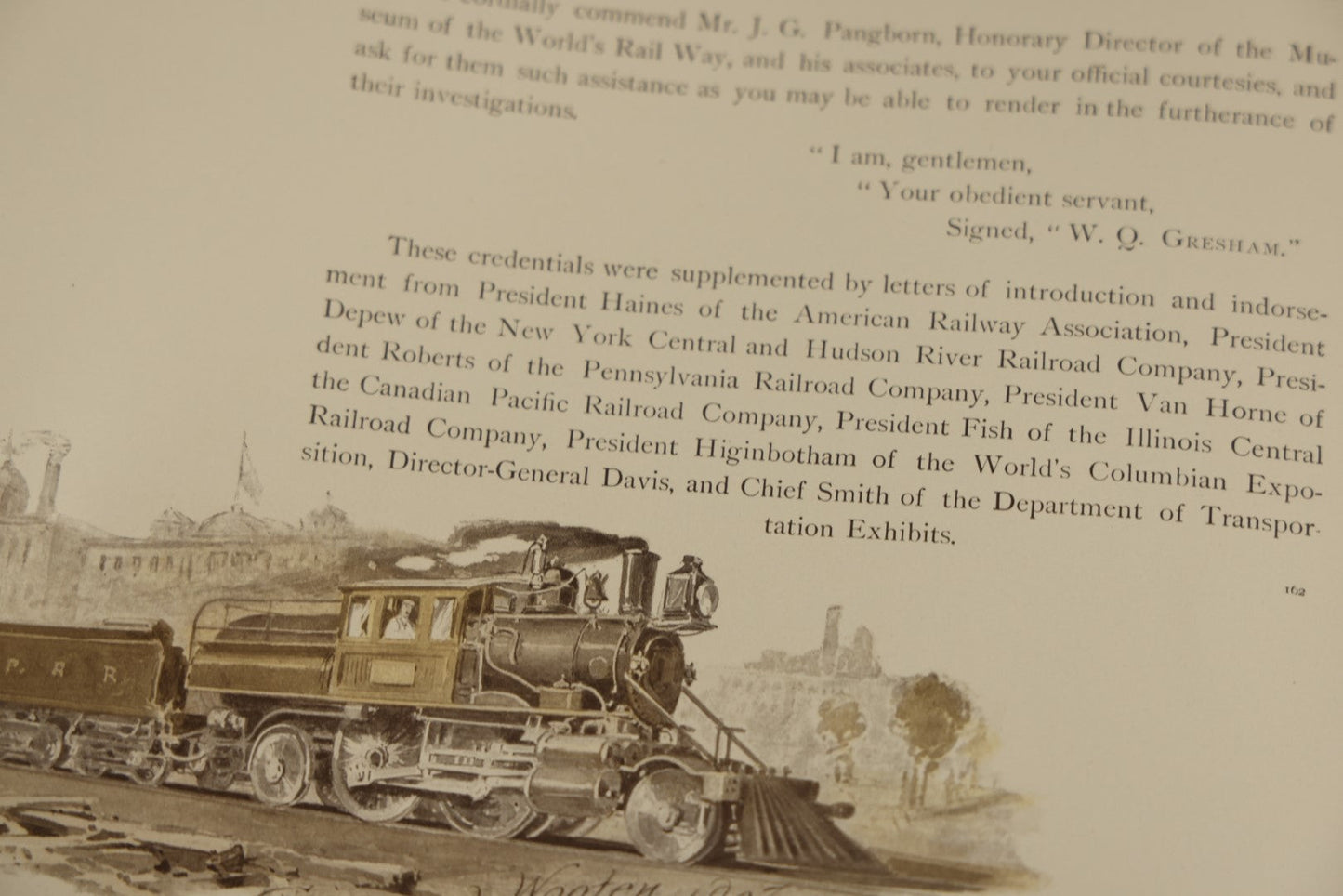 Lot 087 - "The World's Rail Way: Historical, Descriptive, Illustrative" Antique Railroad History Book By J.G. Pangborn, Illustrated, Winchell Printing Company, New York, 1894, Cover Loose