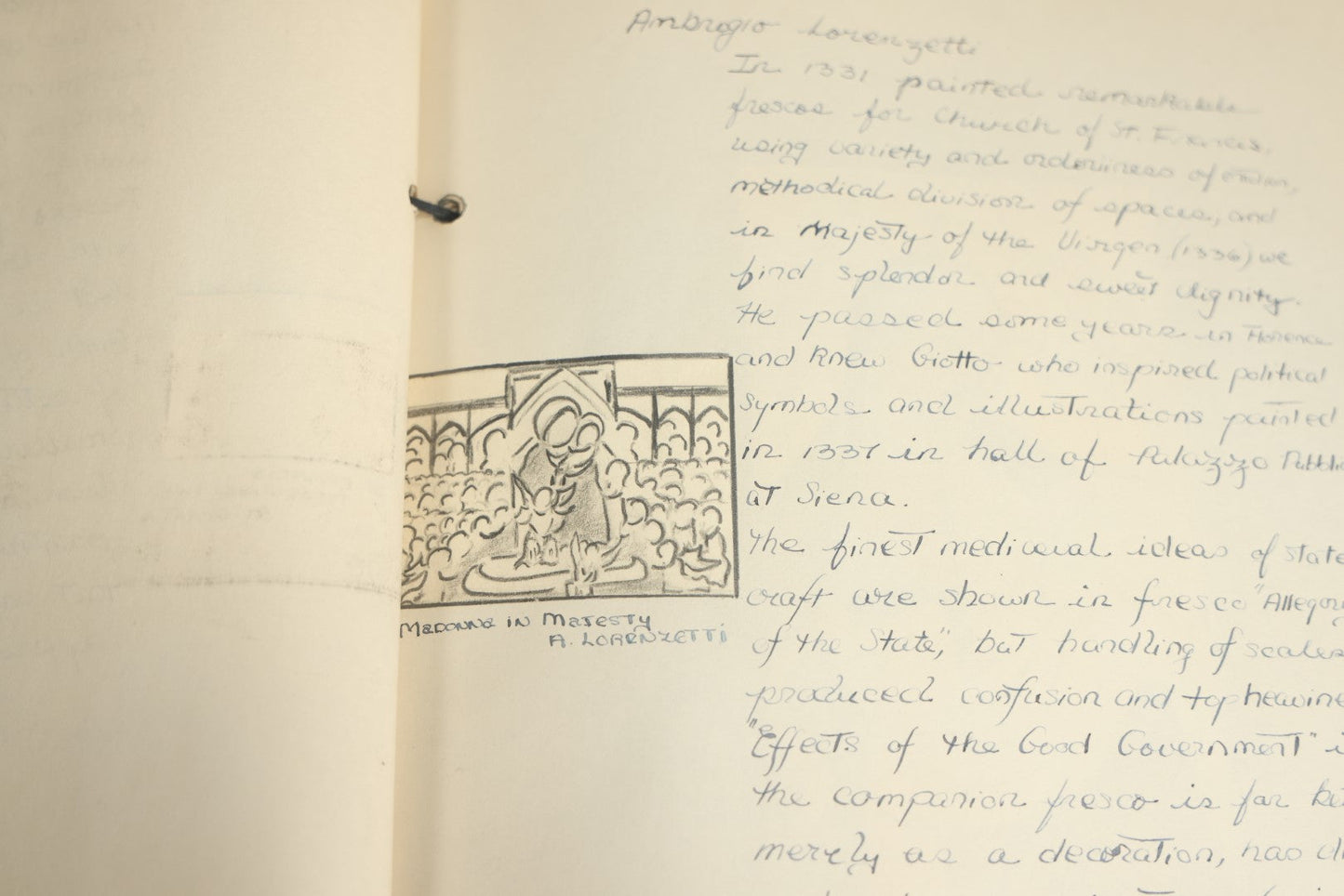 Lot 089 - Vintage Notes Or Manuscript Relating To "A History Of Italian Painting" By Frank Jewett Mather, Hand Written, With Illustrations, Printed Images