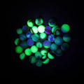 Lot 090 - Grouping Of Approximately 35 Uranium Glass And Other Black Light Uv Reactive Marbles