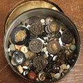 Lot 093 - Tin Of Many, Many Vintage And Antique Buttons Of Various Subjects And Styles, Decorative, Napoleon And More