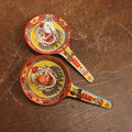 Lot 096 - Pair Of Tin Lithograph Clown Noisemakers, Clapper Style, By Us Metal Toy Manufacturing Company