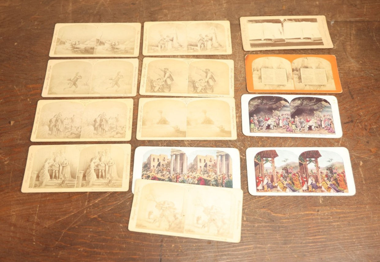 Lot 101 - Grouping Of Thirteen Antique Religious Stereo Cards, By F.G. Weller And Others, Late 19th Century