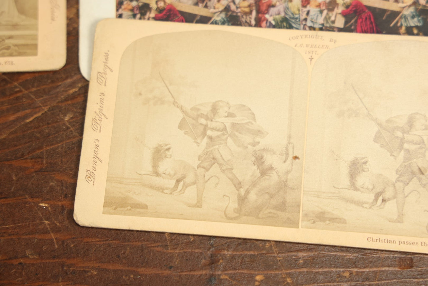 Lot 101 - Grouping Of Thirteen Antique Religious Stereo Cards, By F.G. Weller And Others, Late 19th Century