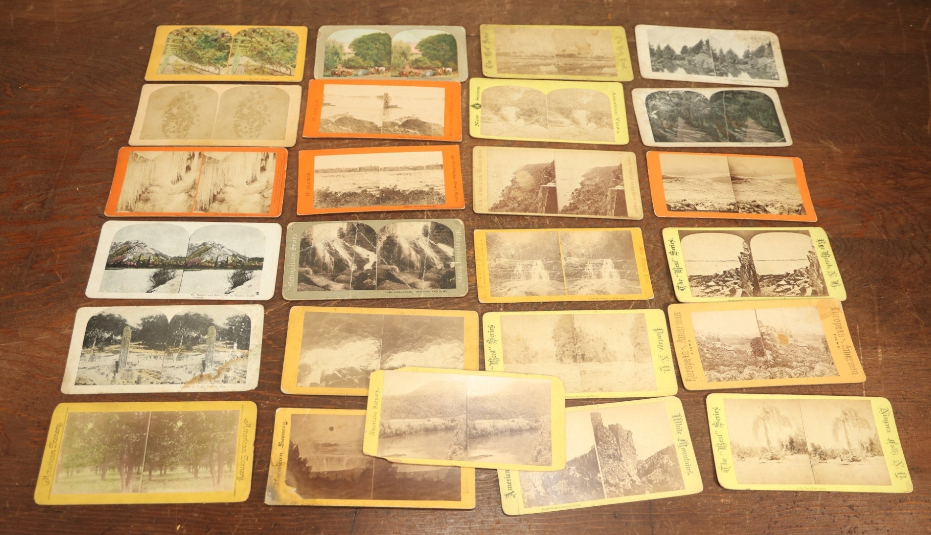 Lot 103 - Grouping Of 24+ Antique Landscape Stereo Cards, Showing Foliage, Rock Formations, Mountains, And More