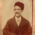 Lot 107 - Single Antique Tintype Photograph Of A Man With A Large Mustache, Black Hat