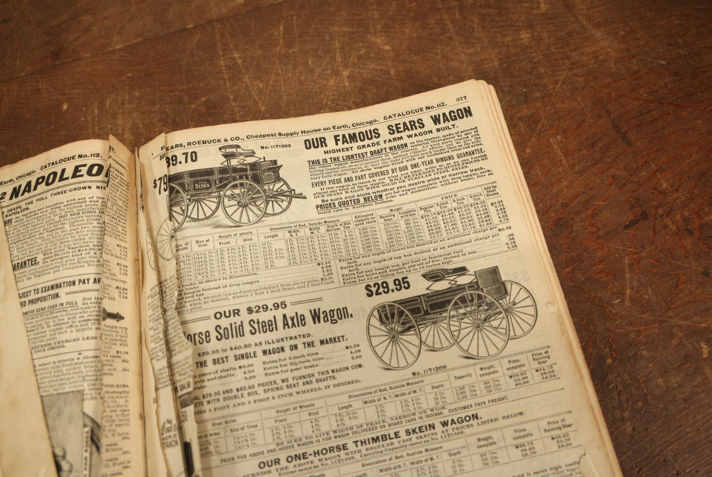 Lot 024 - Antique Scrapbook Made Out Of An Original Circa 1902 Sears Roebuck Catalogue No. 112, Featuring Many Scraps And Die Cuts, And Many Untouched Catalogue Pages