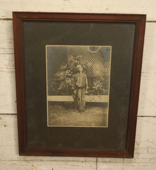 Lot 029 - Early 20Th Century Framed Photograph Of An Unidentified Man Of Asian Heritage In Period Dress, Framed By Pinkham & Smith, Boston