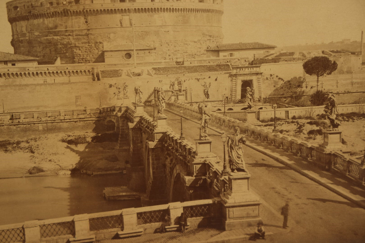 Lot 035 - Antique Early 20th Century Framed Photo Of Castel Sant'Angelo, Mausoleum Of Hadrian, Rome, Italy, Framed By Denholm & Mckay Co., Worcester, Massachusetts