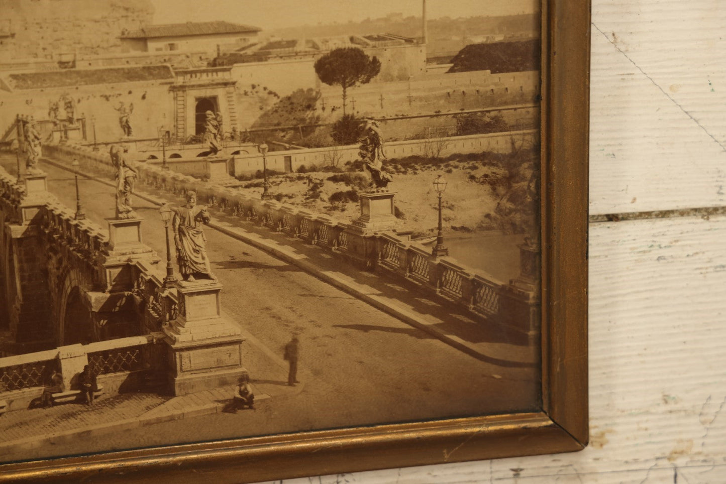 Lot 035 - Antique Early 20th Century Framed Photo Of Castel Sant'Angelo, Mausoleum Of Hadrian, Rome, Italy, Framed By Denholm & Mckay Co., Worcester, Massachusetts