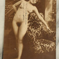 Lot 049 - Antique Risque Fully Nude French Pitch Card With Naked Woman, Marked J.R., Series 39, With Handwritten Note, Roughly Postcard Sized