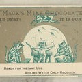 Lot 063 - Single Antique Trade Card, Mack's Milk Chocolate" With Cow Jumping Over The Moon, Cat And The Fiddle