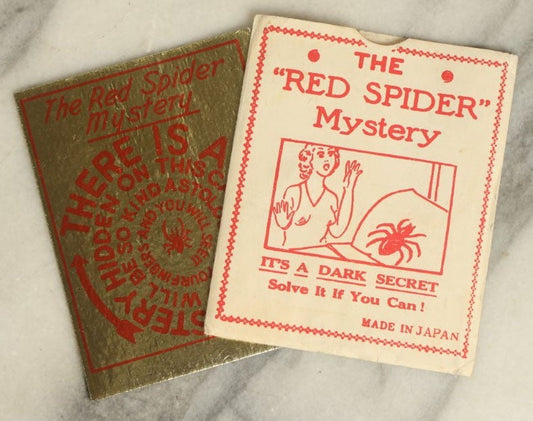 Lot 066 - Vintage Novelty Gag Magic Trick, The Red Spider Mystery, In Envelope