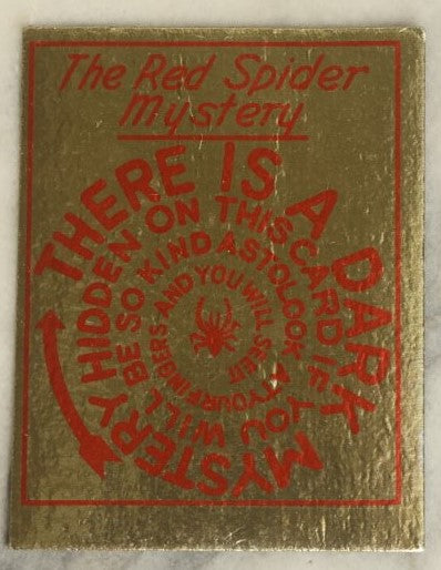 Lot 066 - Vintage Novelty Gag Magic Trick, The Red Spider Mystery, In Envelope