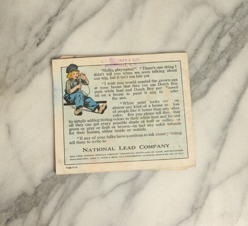 Lot 068 - Antique Dutch Boy Paint Advertising Booklet, "A Magical Trip To Paint Land With The Dutch Boy Painter", By National Lead Company