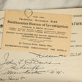 Lot 070 - Two Ephemera Pieces From The Smithsonian Bureau Of Investigation, Expert Investigators And Secret Service Agents, Boston, Massachusetts, Charles H. Smith, Manager