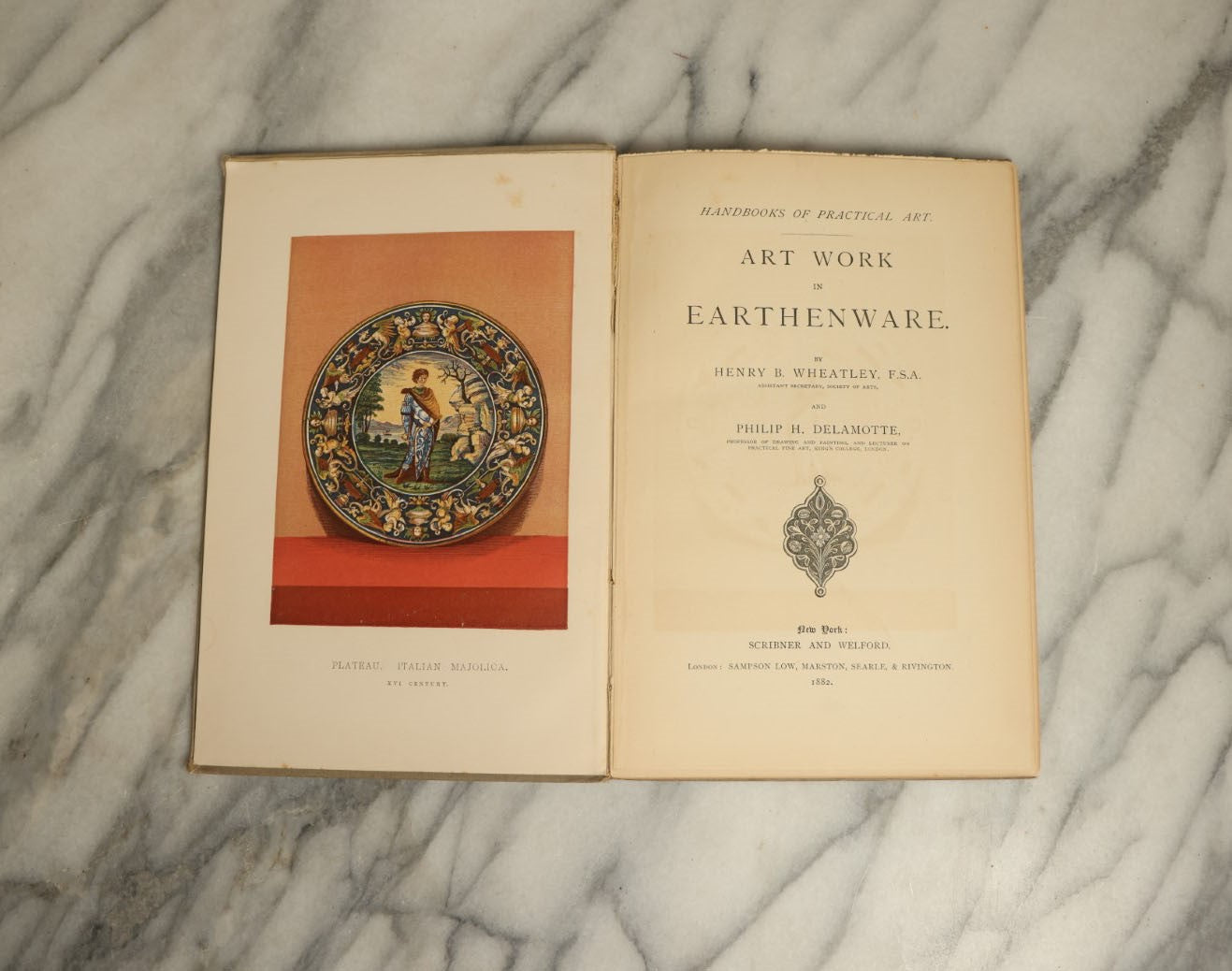 Lot 082 - "Artwork In Earthenware, Illustrated Handbooks Of Practical Art" Antique Book By Henry B. Wheatley And Philip H. Delamotte, Published 1882, Illustrated Reference Guide