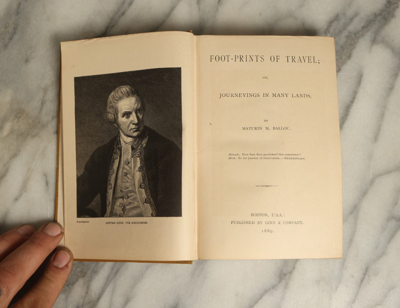 Lot 083 - "Footprints Of Travel Or Journeyings In Many Lands" Antique Book By Maturin M. Ballou, Published 1889, Illustrated