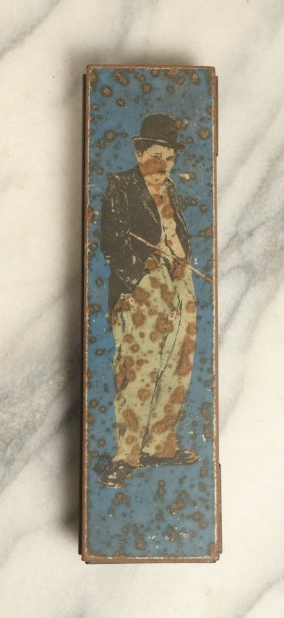 Lot 089 - Single Antique Advertising Tin, Charlie Chaplin Pencil Box, Beautebox By Canco