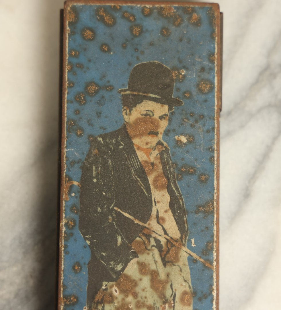 Lot 089 - Single Antique Advertising Tin, Charlie Chaplin Pencil Box, Beautebox By Canco