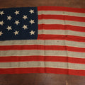 Lot 013 - Antique Hand Sewn United States Thirteen Star Flag, Circa Late 19th Century, Signed G.B. Cook., Note Various Holes And Wear