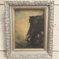 Lot 015 - Antique Painting On Board Of The Old Man In The Mountain, Cannon Mountain, Franconia Notch, New Hampshire, In Frame, 11" x 13-5/8"