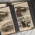 Lot 026 - Antique Early 20th Century Snapshot Photo Album With Many Photos Including Horse Drawn Sleighs, Carriages, Dogs And Pets, And More, Travel Photos, Netherlands, Circa 1910