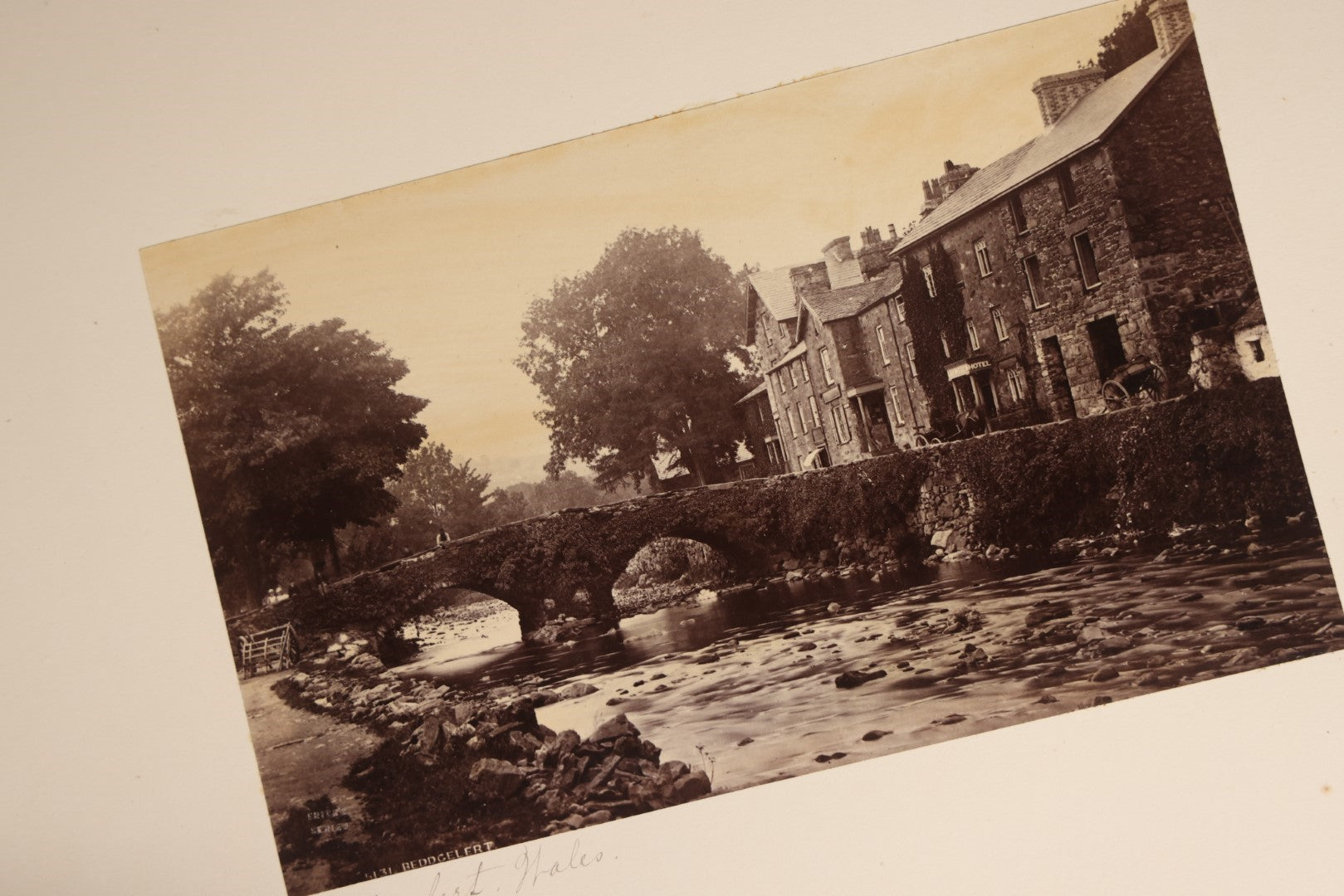 Lot 027 - Antique Large Size Photo Album Containing Book Photos Of Europe, England, Castles, And More, Some With Handwritten Notes 