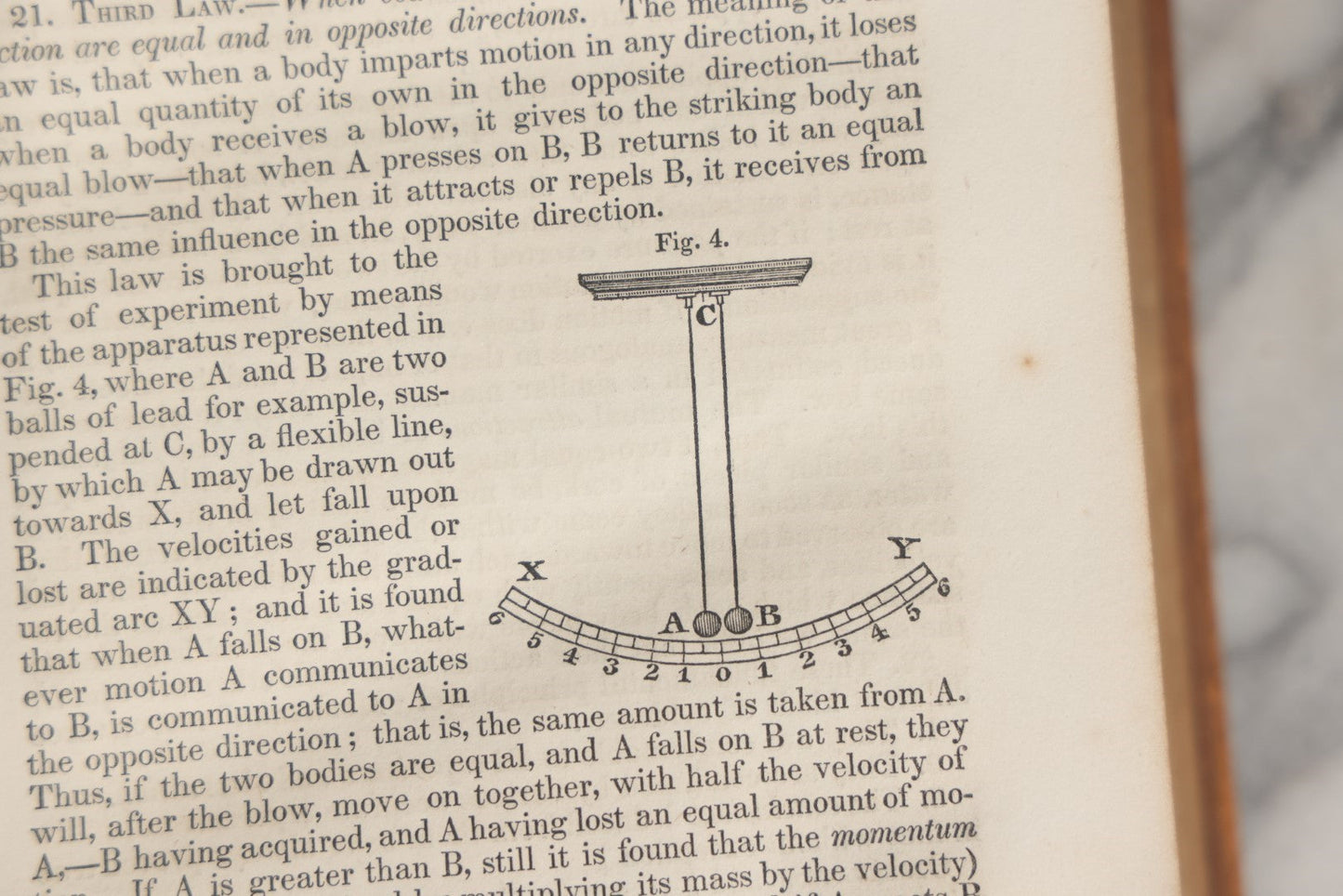 Lot 030 - "An Introduction To Natural Philosophy" Antique Book By Dennison Olmsted, For Yale College, Published 1848 By Collins & Brothers, New York, Illustrated