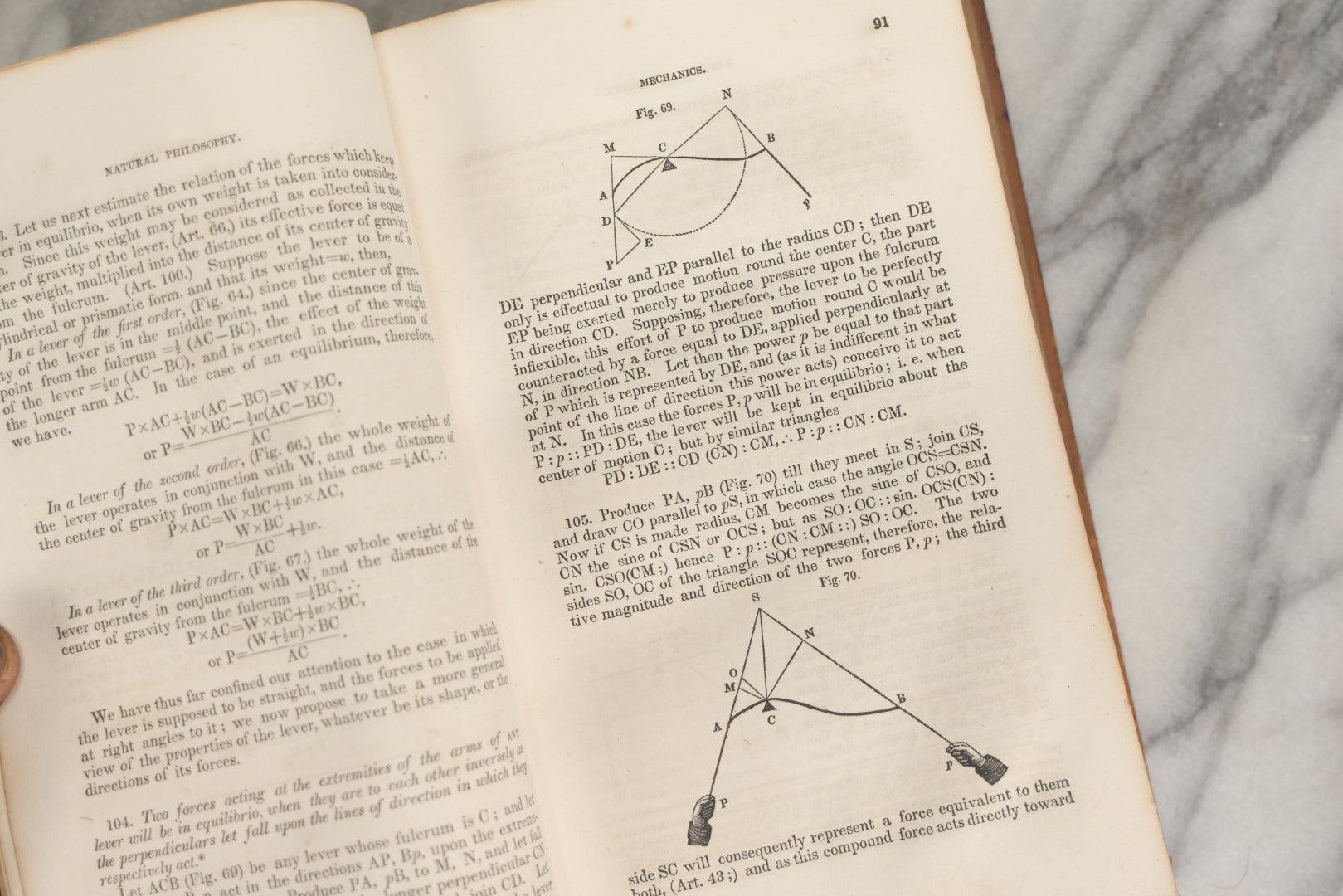 Lot 030 - "An Introduction To Natural Philosophy" Antique Book By Dennison Olmsted, For Yale College, Published 1848 By Collins & Brothers, New York, Illustrated