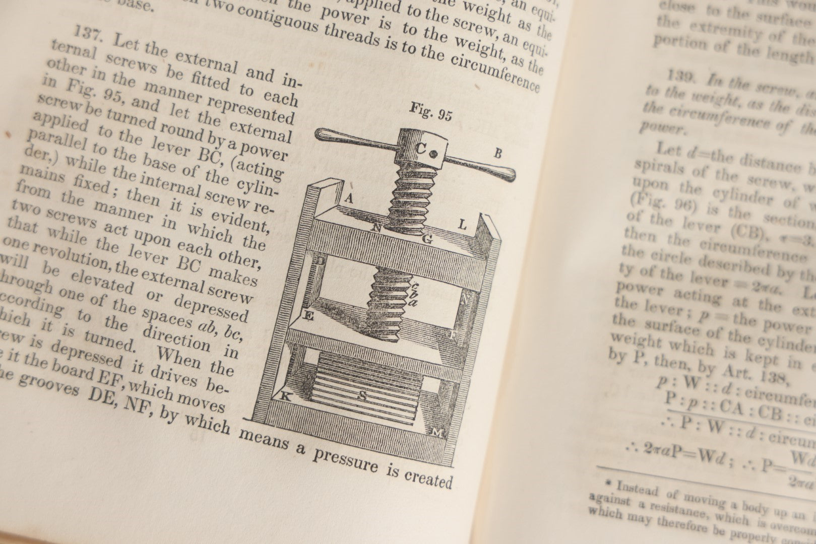 Lot 030 - "An Introduction To Natural Philosophy" Antique Book By Dennison Olmsted, For Yale College, Published 1848 By Collins & Brothers, New York, Illustrated