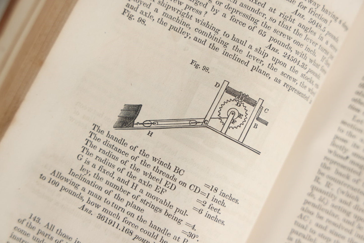 Lot 030 - "An Introduction To Natural Philosophy" Antique Book By Dennison Olmsted, For Yale College, Published 1848 By Collins & Brothers, New York, Illustrated