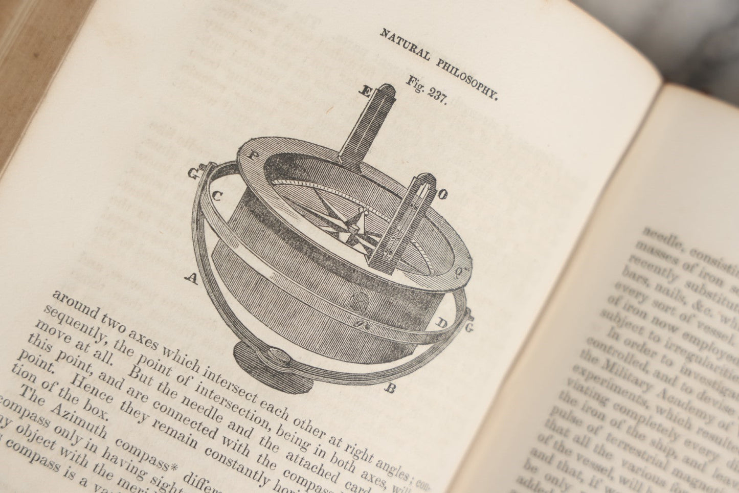 Lot 030 - "An Introduction To Natural Philosophy" Antique Book By Dennison Olmsted, For Yale College, Published 1848 By Collins & Brothers, New York, Illustrated