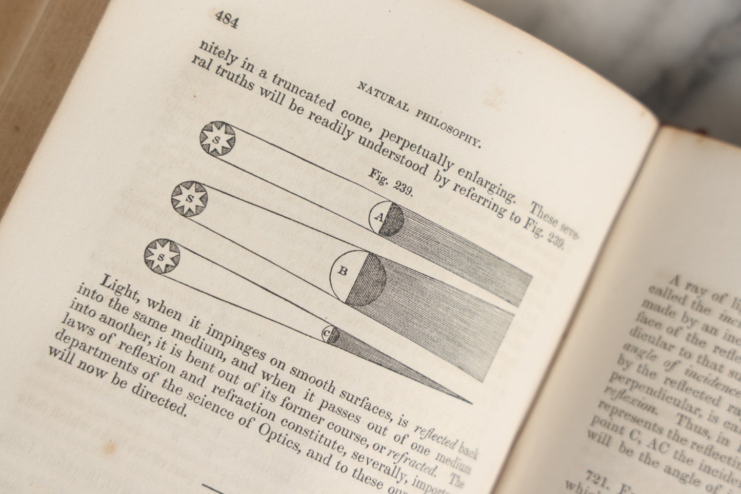 Lot 030 - "An Introduction To Natural Philosophy" Antique Book By Dennison Olmsted, For Yale College, Published 1848 By Collins & Brothers, New York, Illustrated