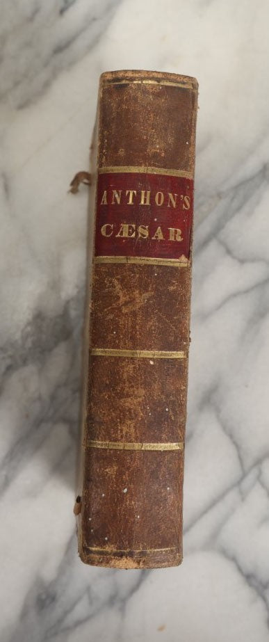 Lot 032 - Anthon's Caesar, "Caesar's Commentaries On The Gallic War And The First Book Of Greek Paraphrase" Antique Book By Charles Anthony, Published 1840 By Harper & Brothers, New York, Illustrated With Battle Formation Engravings