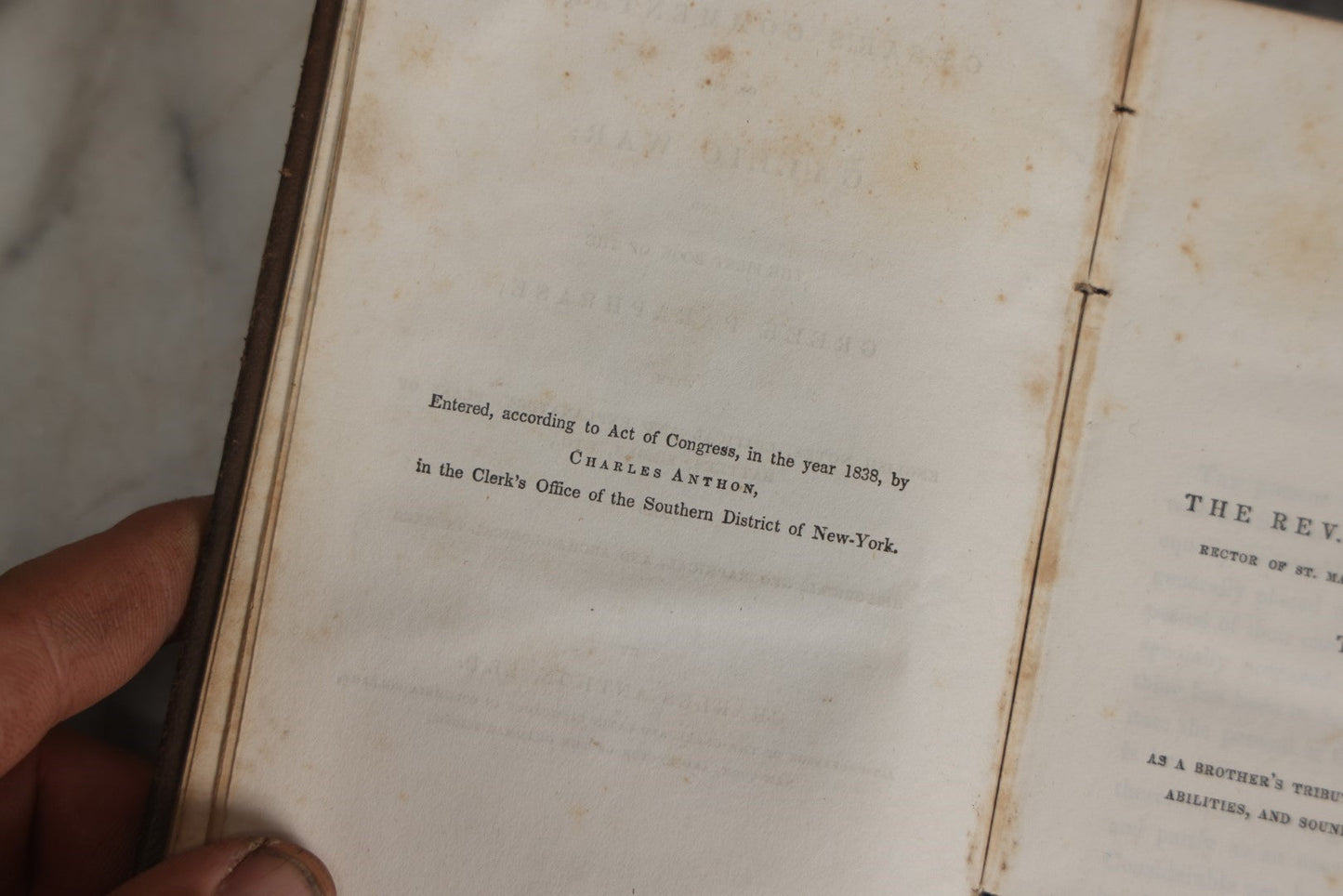 Lot 032 - Anthon's Caesar, "Caesar's Commentaries On The Gallic War And The First Book Of Greek Paraphrase" Antique Book By Charles Anthony, Published 1840 By Harper & Brothers, New York, Illustrated With Battle Formation Engravings