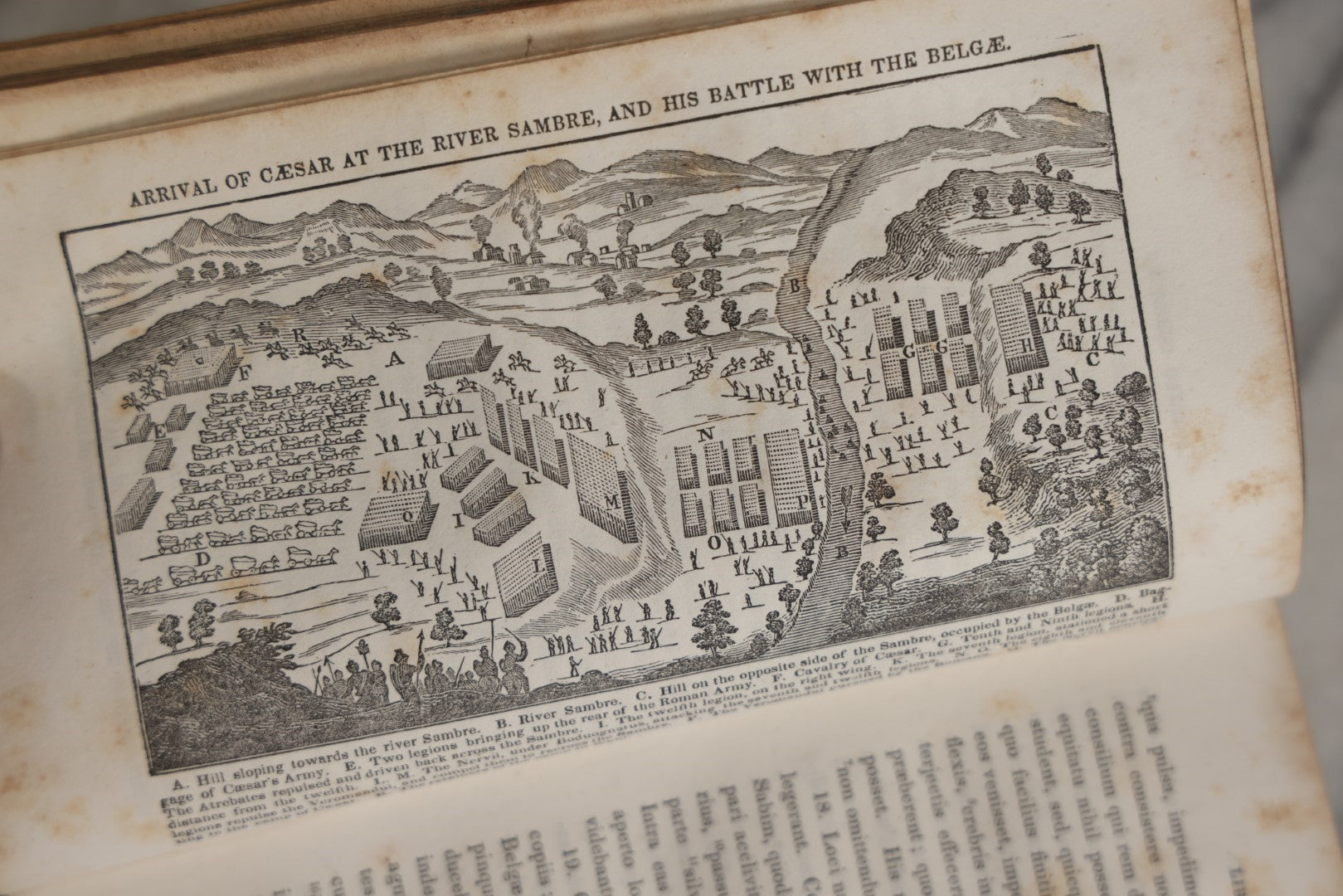 Lot 032 - Anthon's Caesar, "Caesar's Commentaries On The Gallic War And The First Book Of Greek Paraphrase" Antique Book By Charles Anthony, Published 1840 By Harper & Brothers, New York, Illustrated With Battle Formation Engravings