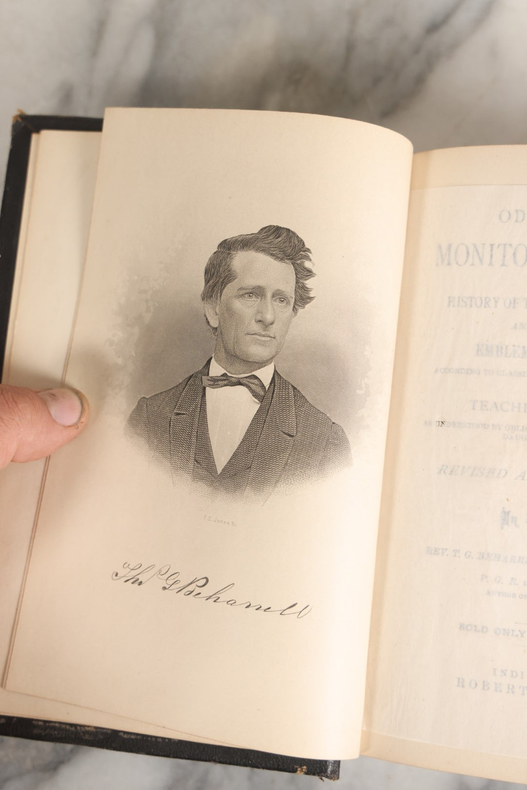 Lot 035 - "Odd Fellows Monitor And Guide Containing History Of The Degree Of Rebekah" Illustrated Antique Book On The I.O.O.F., Published 1886