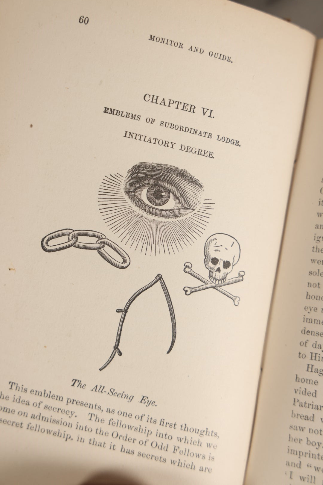 Lot 035 - "Odd Fellows Monitor And Guide Containing History Of The Degree Of Rebekah" Illustrated Antique Book On The I.O.O.F., Published 1886