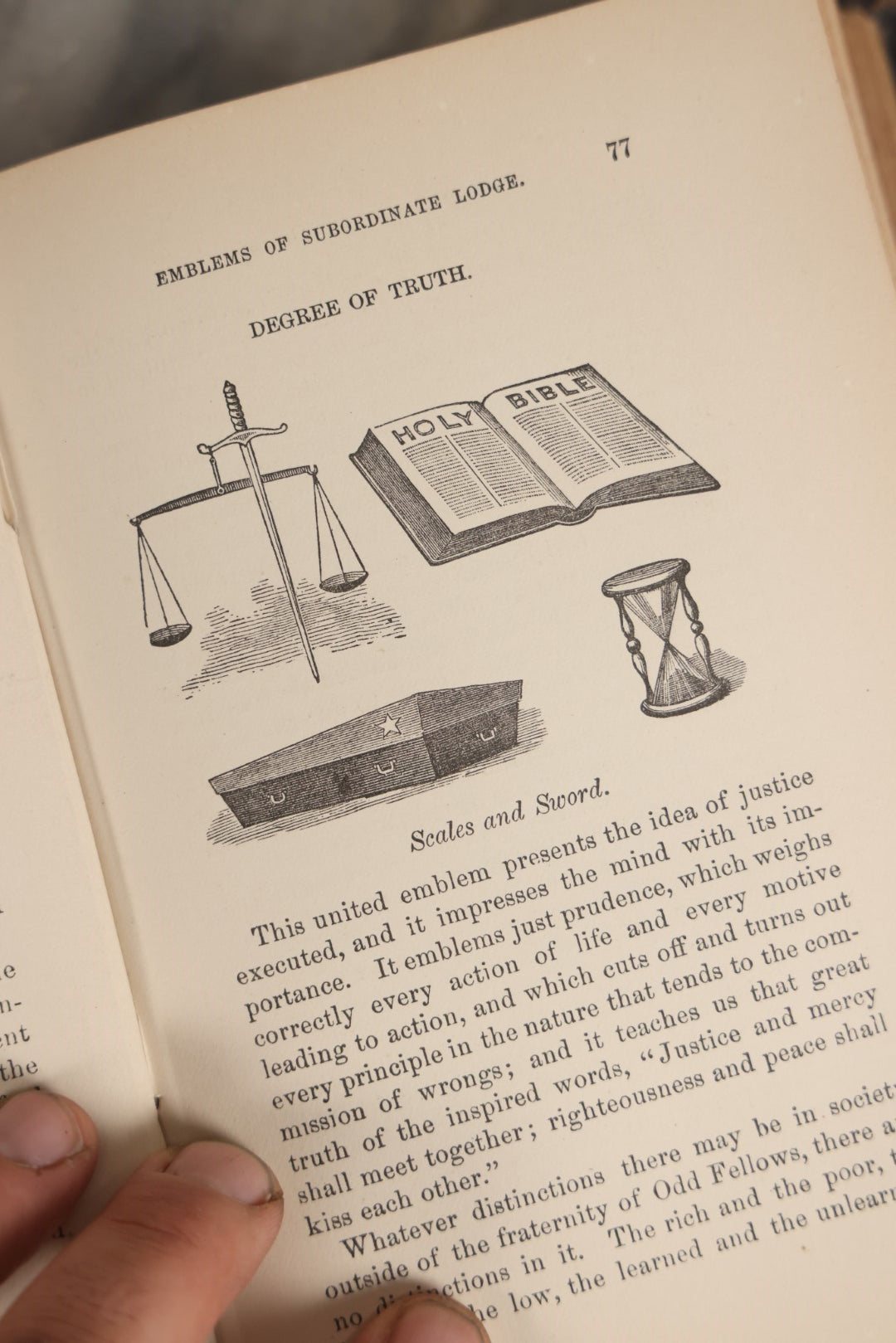 Lot 035 - "Odd Fellows Monitor And Guide Containing History Of The Degree Of Rebekah" Illustrated Antique Book On The I.O.O.F., Published 1886