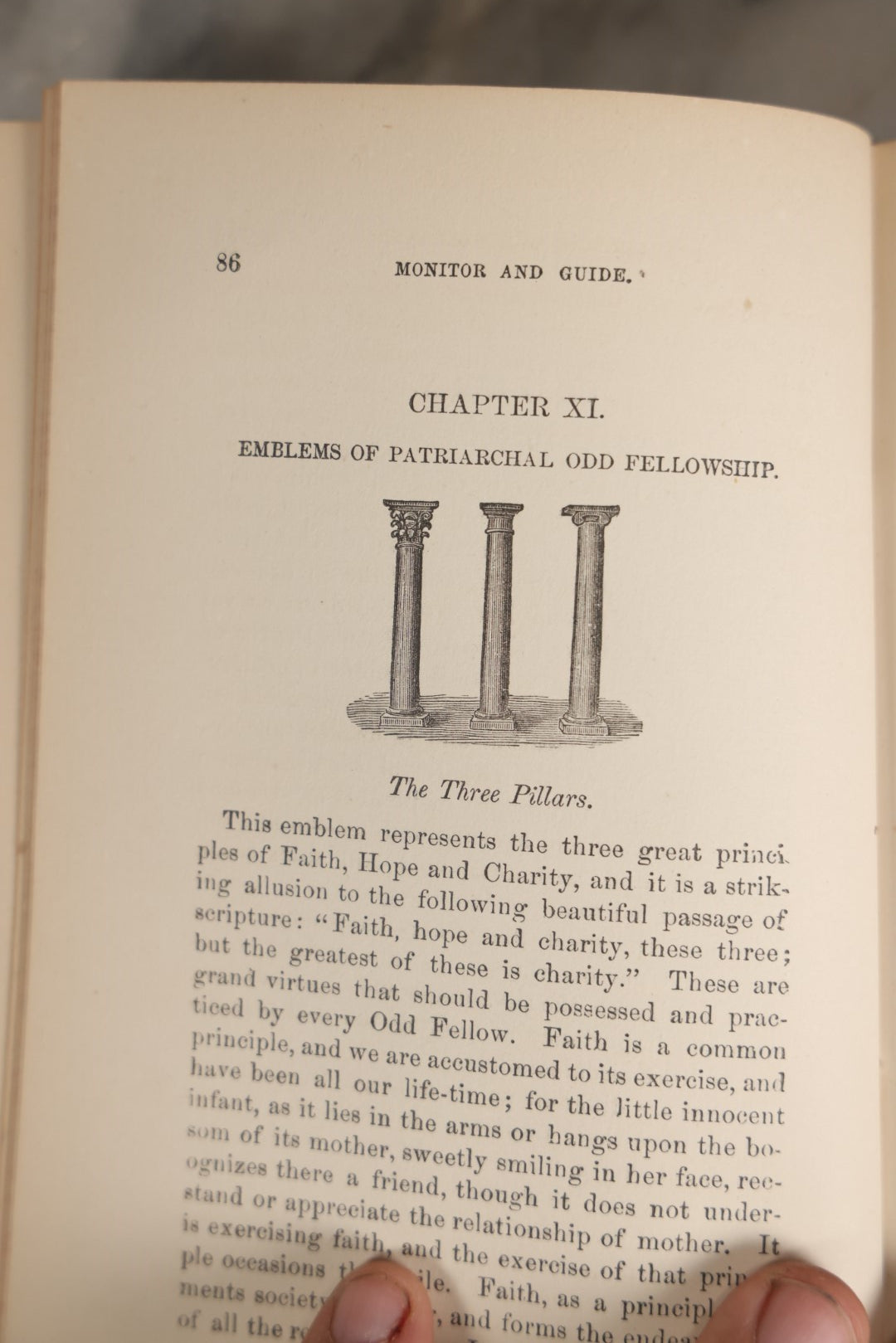 Lot 035 - "Odd Fellows Monitor And Guide Containing History Of The Degree Of Rebekah" Illustrated Antique Book On The I.O.O.F., Published 1886