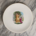 Lot 042 - Antique Austrian Decorative Porcelain Plate With Two Women In Garden, Little Girl Holding Up Mirror, By Knowles, Taylor, And Knowles Co.
