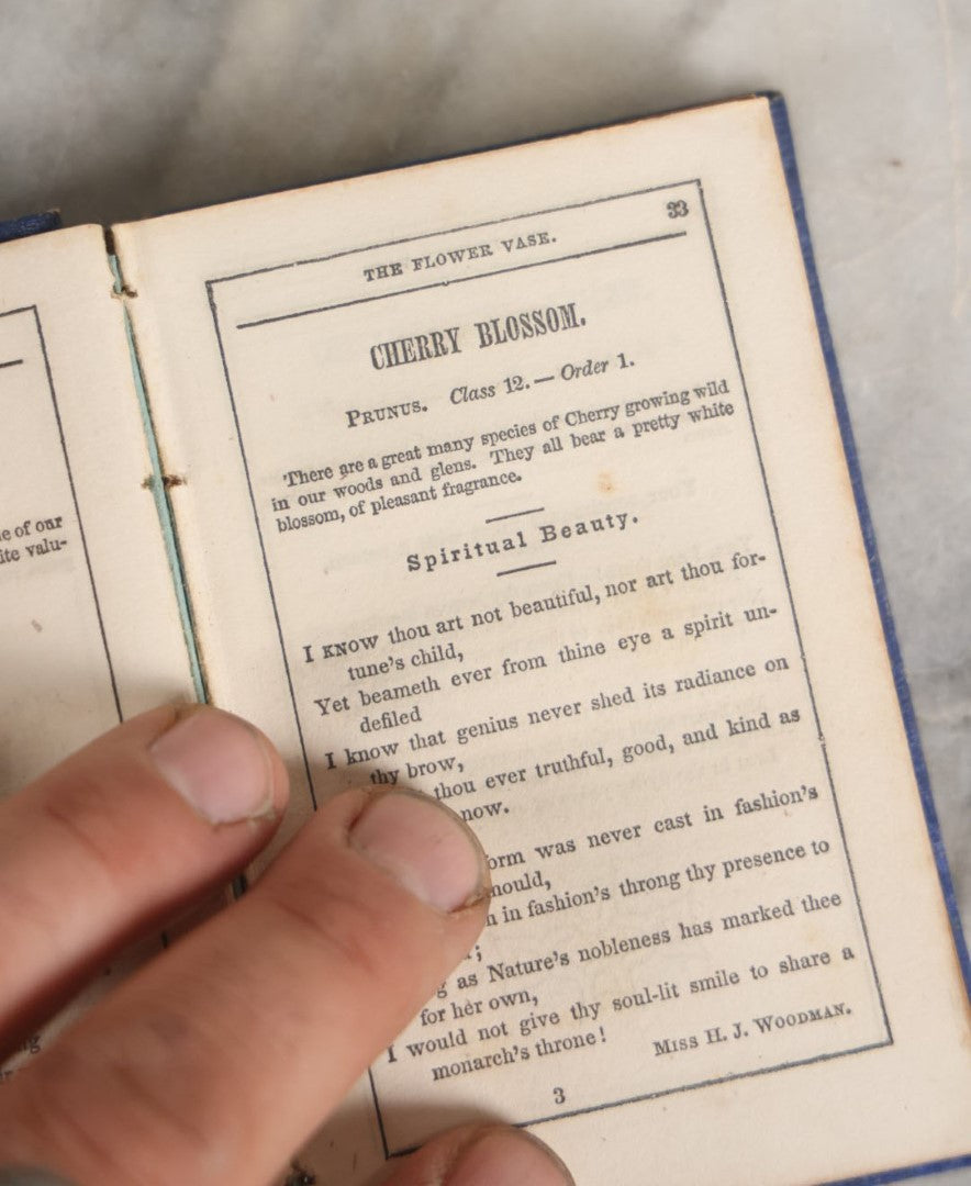 Lot 054 - "The Flower Vase Containing The Language Of Flowers And Their Poetic Sentiments" Antique Botanical Poetry Book By Miss S.C. Edgarton, Published 1853