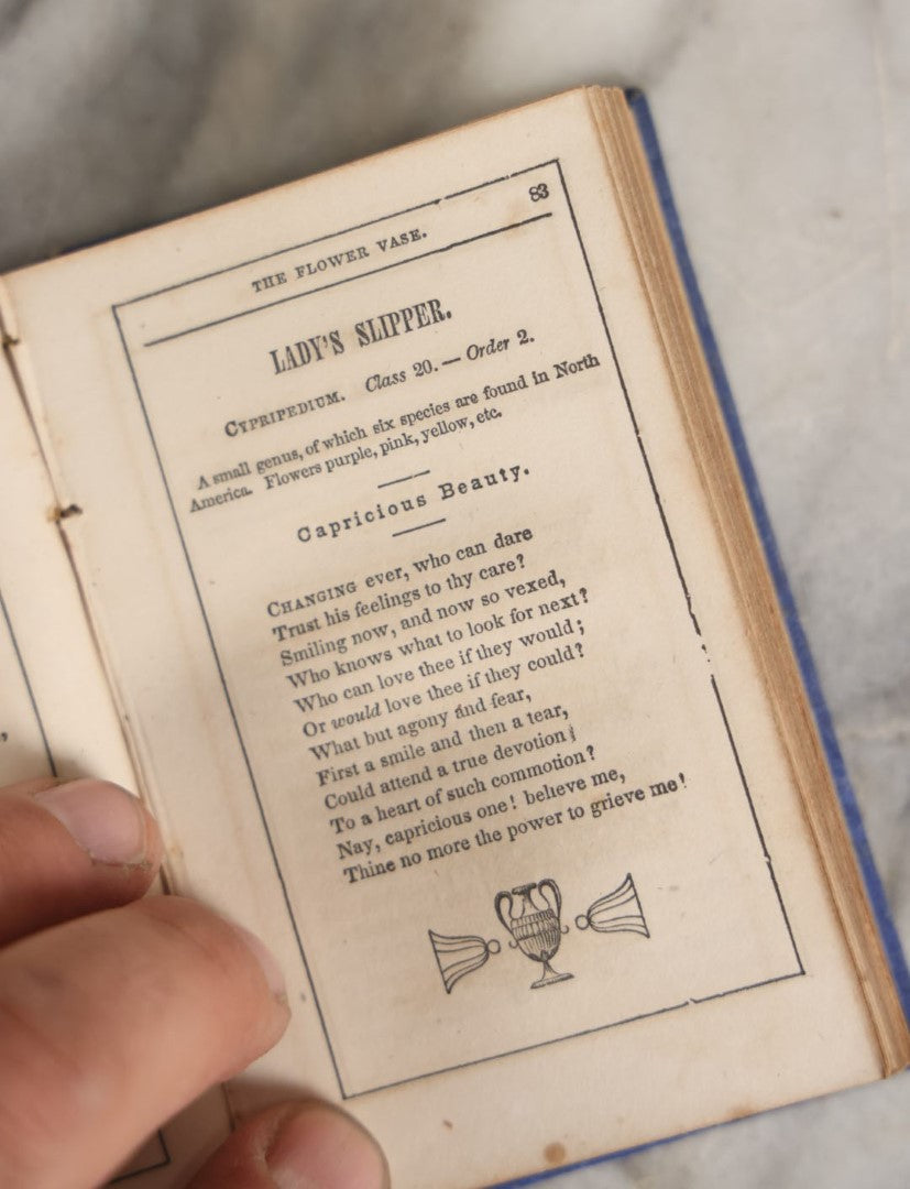 Lot 054 - "The Flower Vase Containing The Language Of Flowers And Their Poetic Sentiments" Antique Botanical Poetry Book By Miss S.C. Edgarton, Published 1853