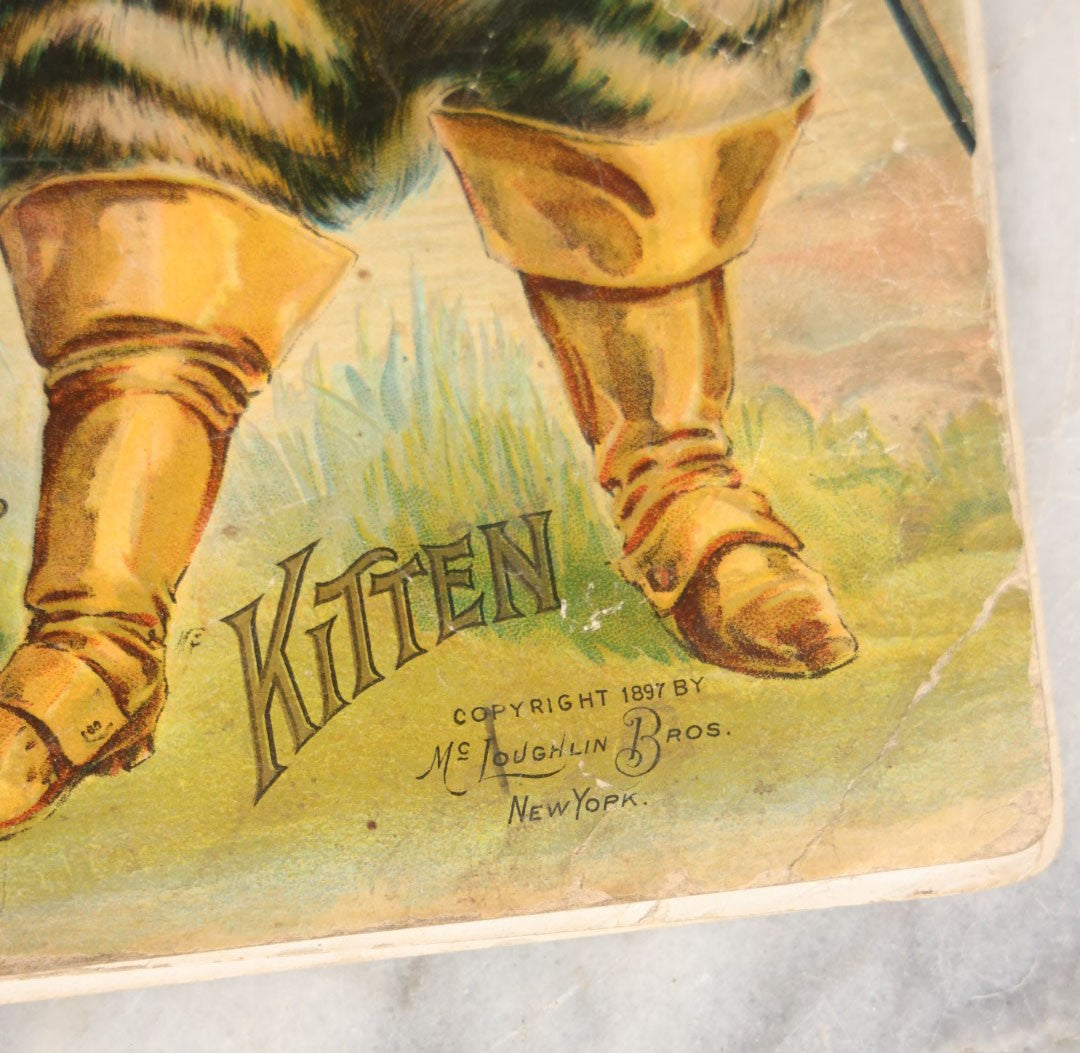 Lot 055 - "The Robber Kitten" Antique Illustrated Children's Book, Copyright 1897 By Mcloughlin Bros, New York, Note Loose Pages