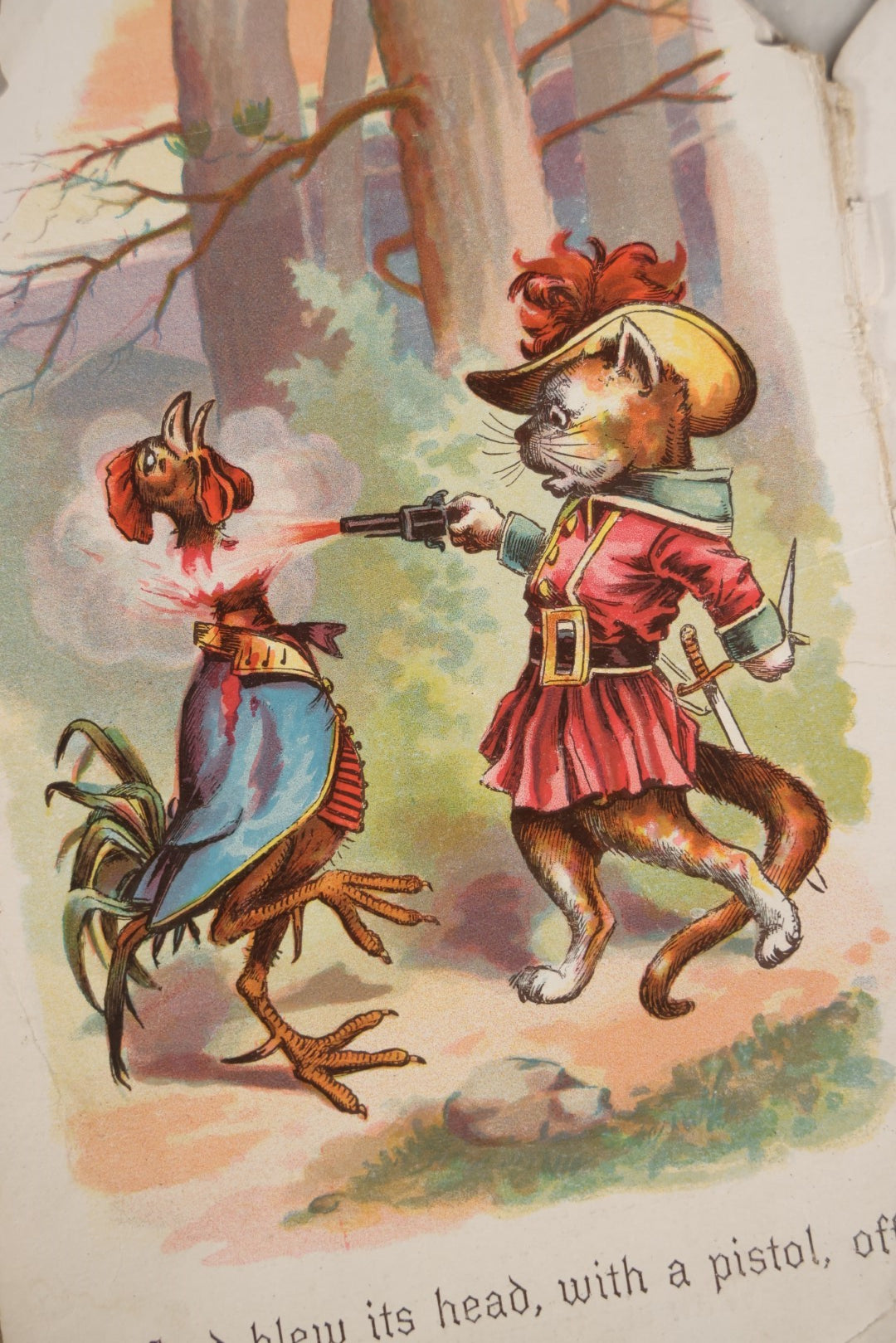 Lot 055 - "The Robber Kitten" Antique Illustrated Children's Book, Copyright 1897 By Mcloughlin Bros, New York, Note Loose Pages